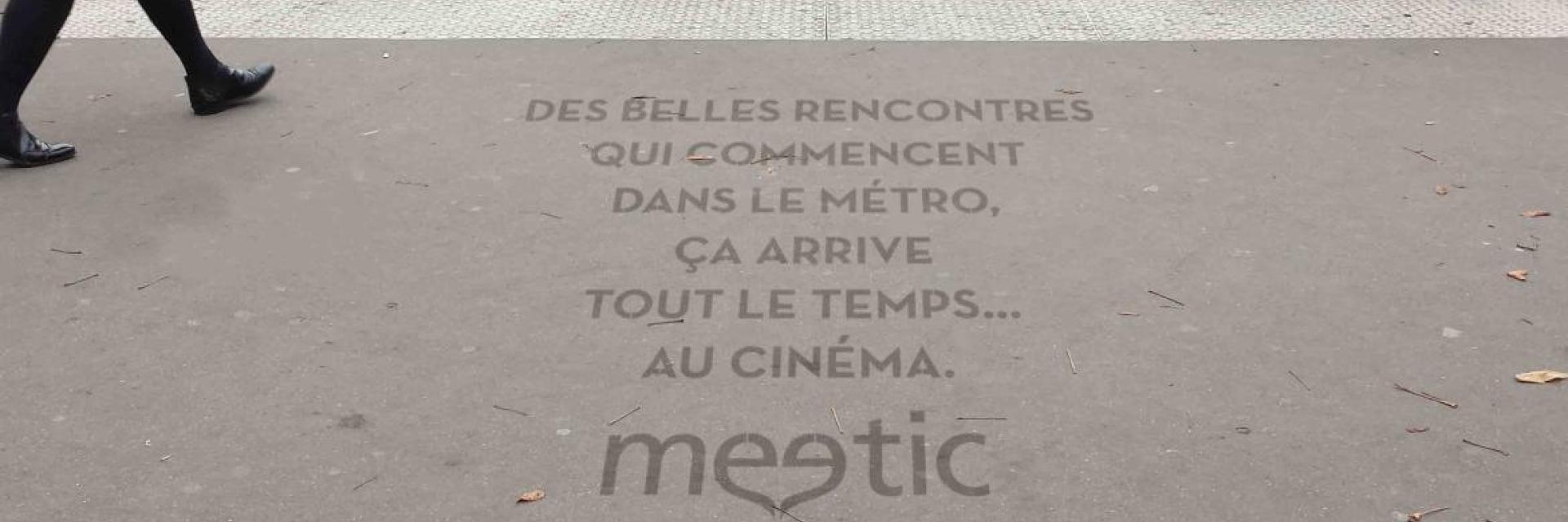 Marquage au sol clean tag pour Meetic à Paris