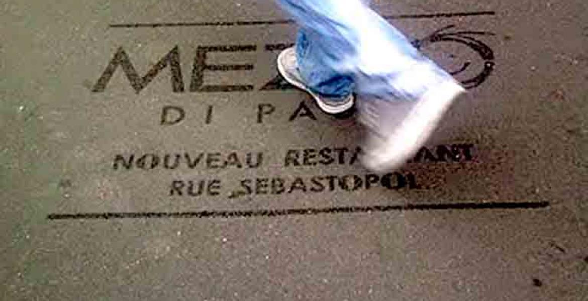 Marquage Mezzo di Pasta dans les rues de Strasbourg Mezzo di Pasta à Strasbourg