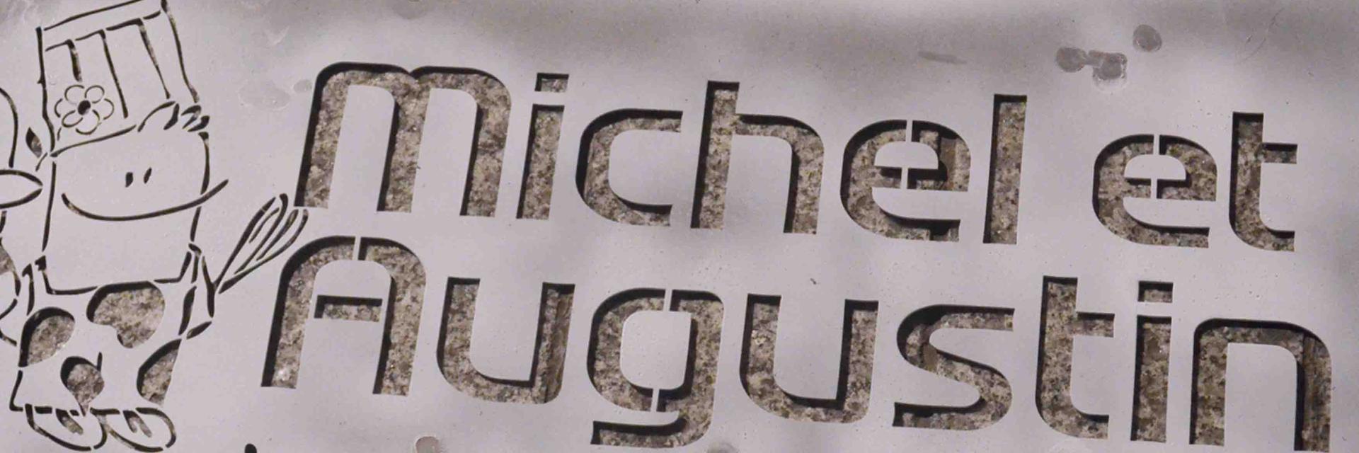 Pochoir pour des marquages au sol Michel et Augustin